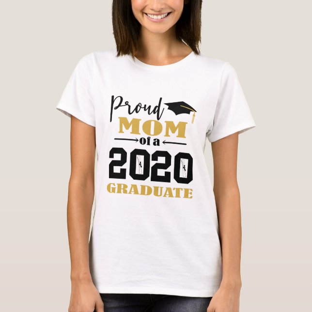 stolt Mamma av 2020 Student T Shirt (Framsida)