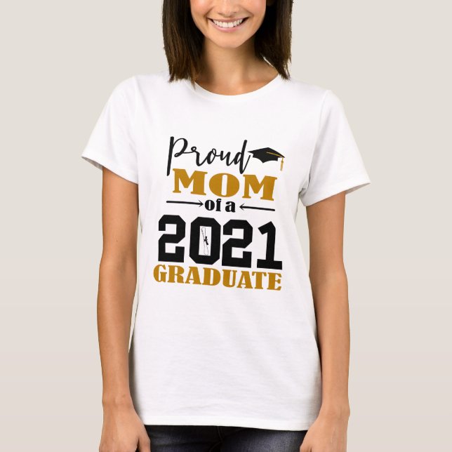 stolt Mamma av 2021 års Student T Shirt (Framsida)