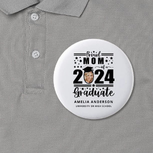 stolt Mamma av 2024 Student Knapp