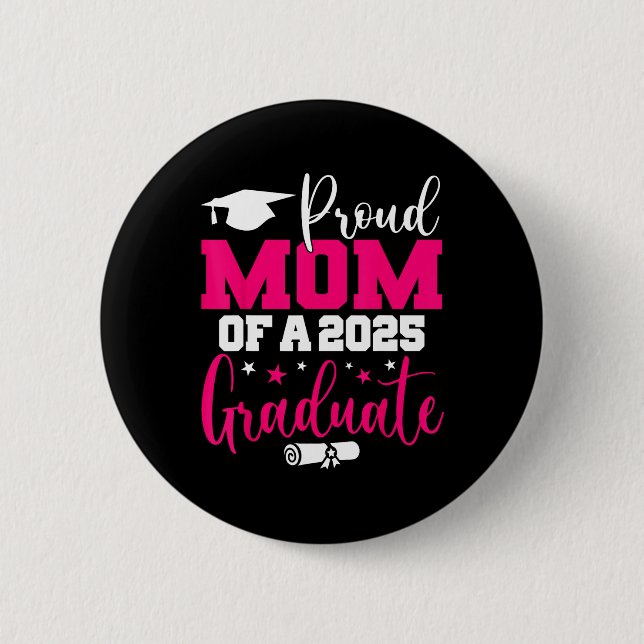 stolt Mamma av 2025 års Student Cl Senior Studente Knapp (Framsida)