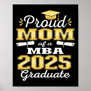 stolt Mamma av CL av 2025 m Student Grad-familjen Poster