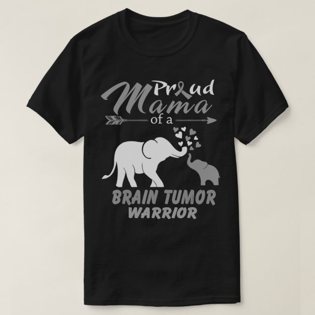 stolt Mamma av en hjärntumör T Shirt (Design framsida)
