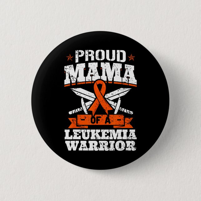 stolt Mamma av en Leukemi Warrior Mamma Awareness  Knapp (Framsida)