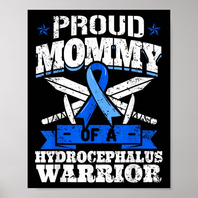 stolt Mamma av en medvetenhet om hydrocefalus-krit Poster (Framsidan)