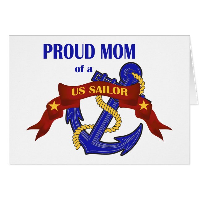 Stolt mamma av en US-sjöman Hälsningskort (Framsidan Horizontal)