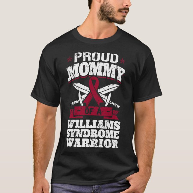 stolt Mamma av en Williams Syndrome Warrior Awaren T Shirt (Framsida)
