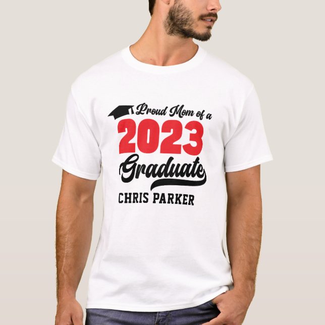 stolt MAMMA av ett modernt skript i Student 2023 T Shirt (Framsida)