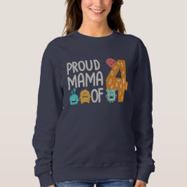 stolt Mamma av fyra T Shirt