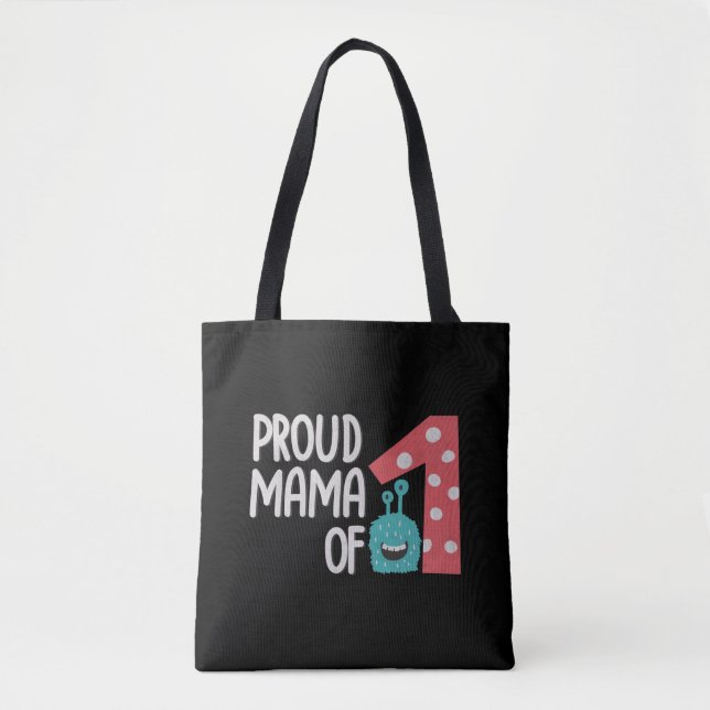 stolt Mamma av One Mini Tote Bag Tygkasse (Framsida)