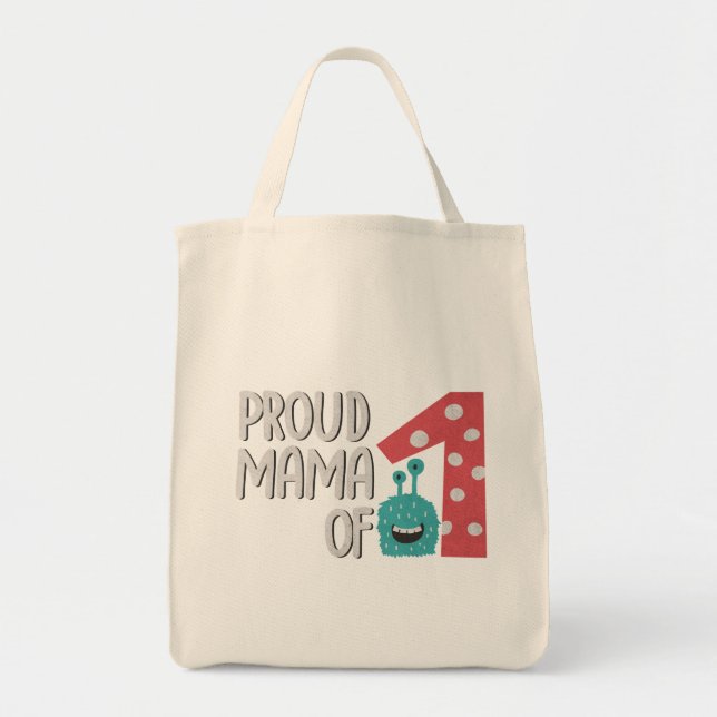 stolt Mamma av One Tote Bag Tygkasse (Framsidan)