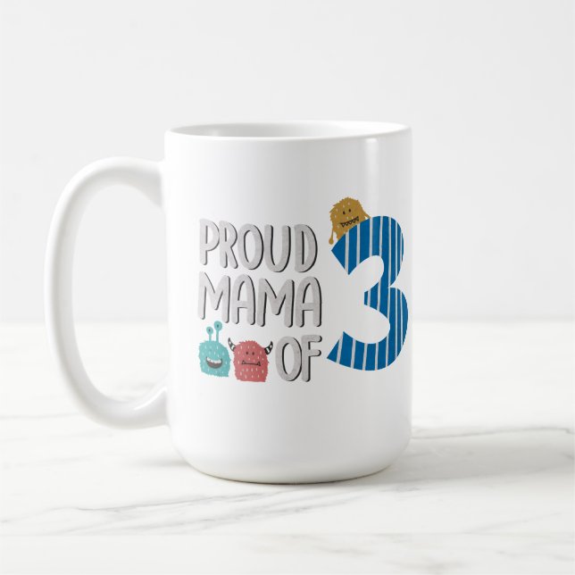 stolt Mamma av tre Kaffemugg (Vänster)