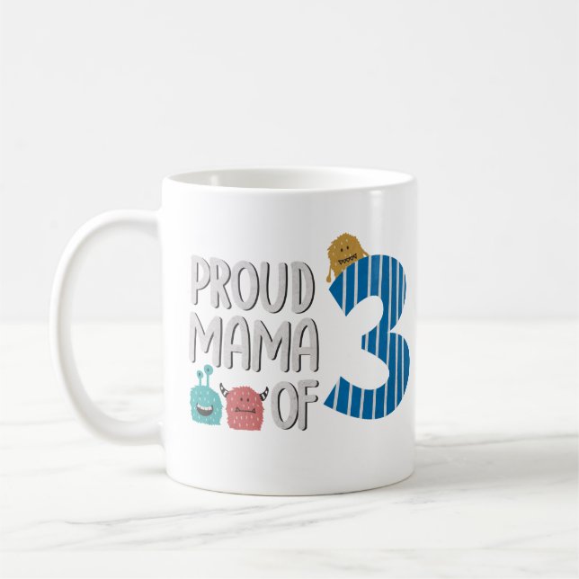stolt Mamma av tre Kaffemugg (Vänster)