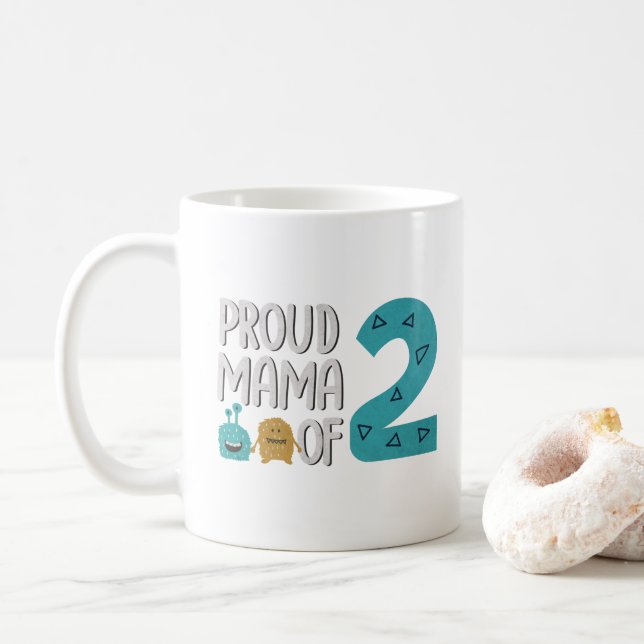 stolt Mamma av två Kaffemugg (Med munk)