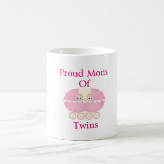 Stolt mamma av tvilling- flickor kaffemugg