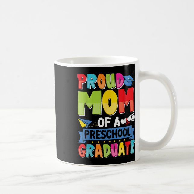 Stolt mamma Cl Of 2025 Förskola Förskoleklass exam Kaffemugg (Höger)