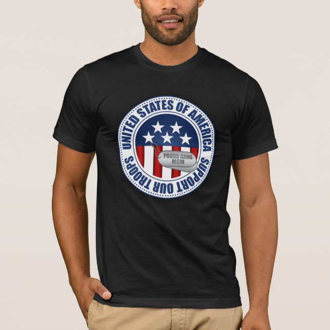 Stolt mamma för armémedborgarevakt t-shirt (Framsida)
