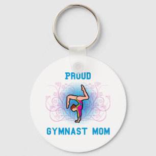 Stolt mamma för gymnast nyckelring