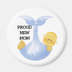 Stolt mamma för pojke magnet