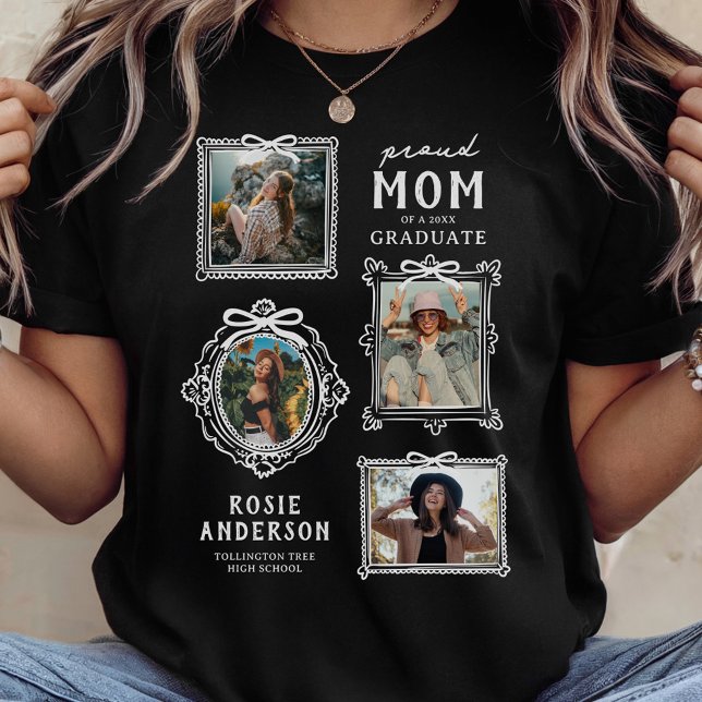 Stolt Mamma Foto Collage Examinerad T Shirt (Skapare uppladdad)