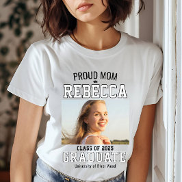 Stolt mamma foto examen förälder anpassad t shirt