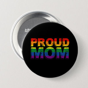 Stolt mamma Gay Pride HBT Regnbåge Mamma HBTQ  Knapp