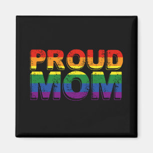 Stolt mamma HBTQ HBT regnbåge mamma LGBTQ Magnet