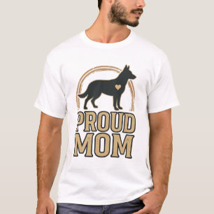 Stolt mamma hund Siluett Vintage Vector Design_1 T Shirt