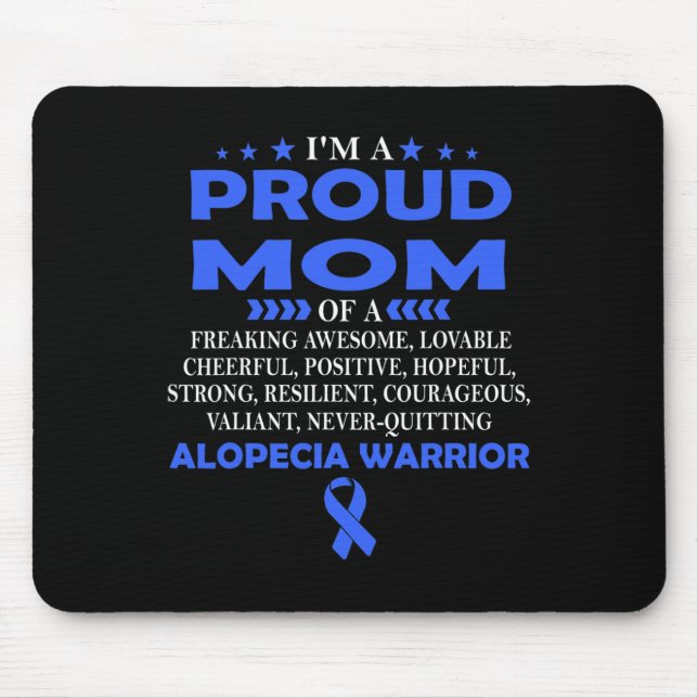 stolt Mamma i Alopecia Warrior T Musmatta (Framsidan)