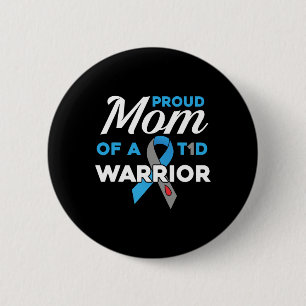 stolt Mamma i diabetesanfall T1D Medvetenhet av ty Knapp