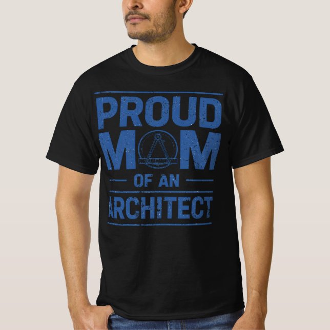 stolt Mamma i en arkitekt T Shirt (Framsida)