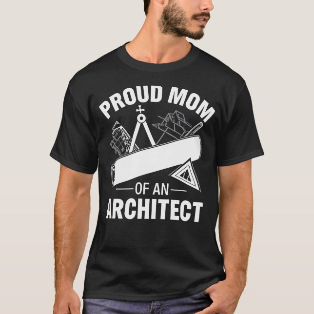 stolt Mamma i en arkitekt T Shirt (Framsida)