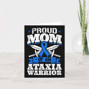 stolt Mamma i en Ataxi Warrior Awareness Ribbon Dy Kort