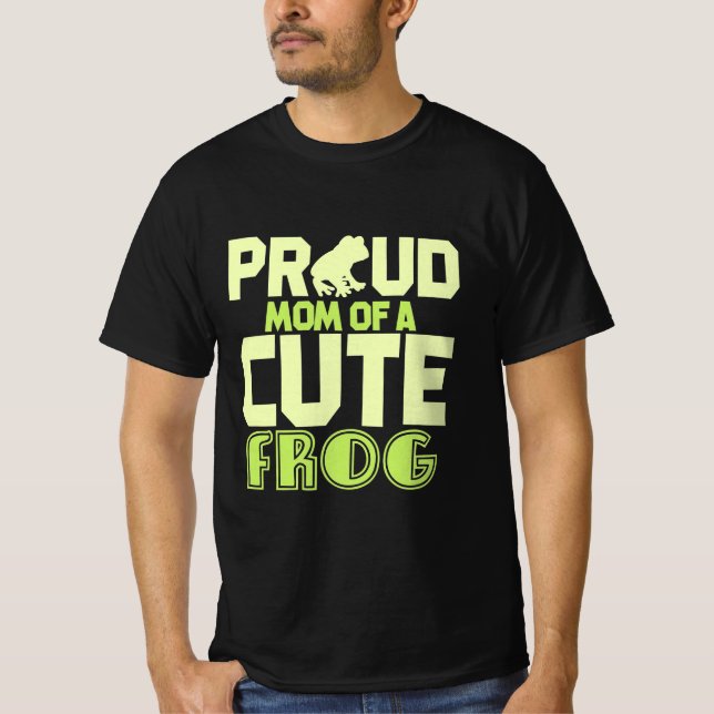 stolt Mamma i en cute groda T Shirt (Framsida)