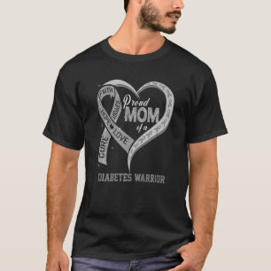 stolt Mamma i en diabetesanfallare Ribbon Heart Pr T Shirt