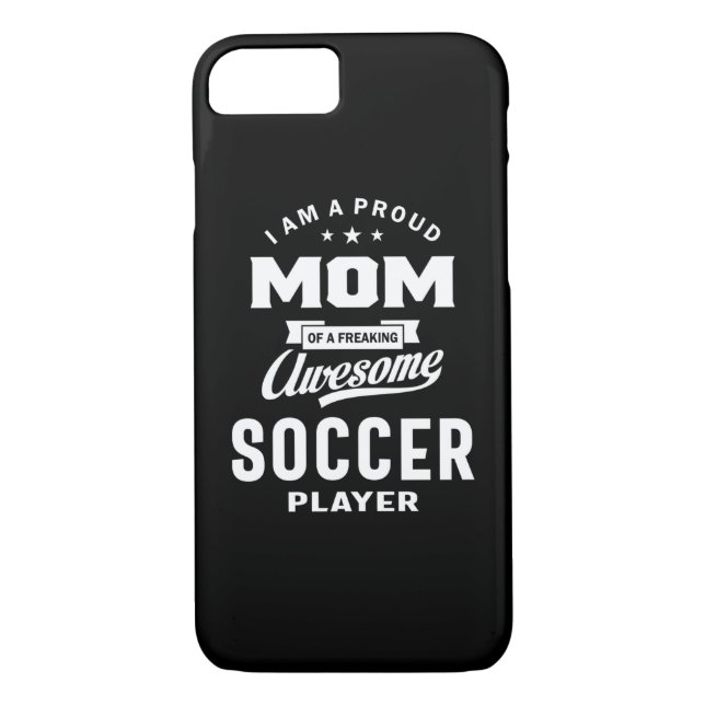 stolt Mamma i en fotbollsspelare i Fantastisk Case-Mate iPhone Skal (Baksida)