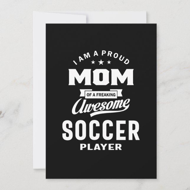 stolt Mamma i en fotbollsspelare i Fantastisk Tack Kort (Framsida)