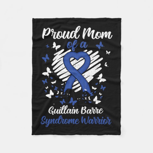 stolt Mamma i en Guillain-barre Syndrome Warrior C Fleecefilt (Framsidan)