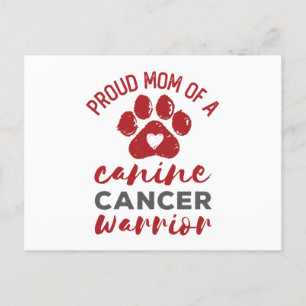 stolt Mamma i en Hund Cancer Warrior Vykort