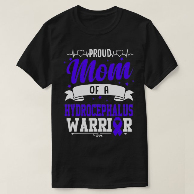 stolt Mamma i en hydrocephalus Warrior T Shirt (Design framsida)