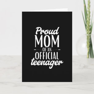 stolt Mamma i en Officiell tonåring Kort