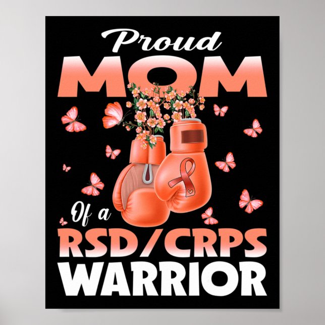 stolt Mamma i en rsd CRS Warrior Awareness Boxing  Poster (Framsidan)