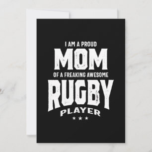 stolt Mamma i Fantastisk Rugby Player Tack Kort