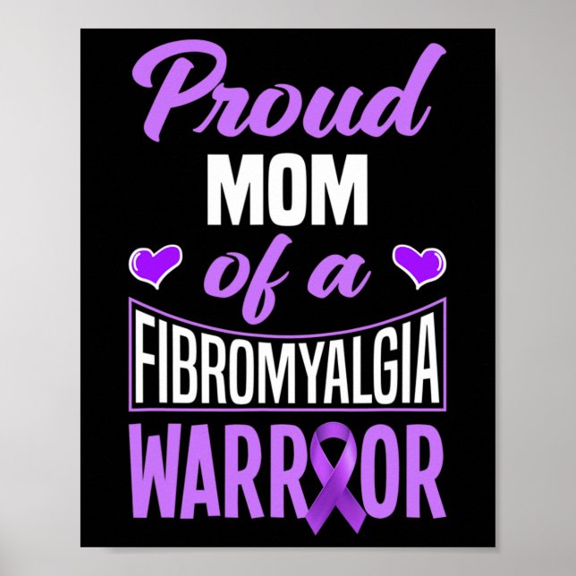 stolt Mamma i fibromyalgi Warrior 1 Poster (Framsidan)