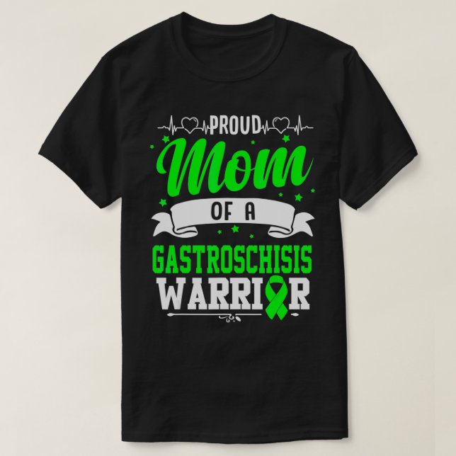 stolt Mamma i Gastroschisis Warrior T Shirt (Design framsida)