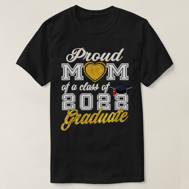 stolt Mamma i klass 2022 Student Studenten m T Shirt (Design framsida)