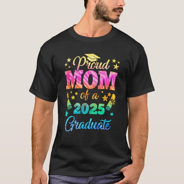 stolt Mamma i klass 2025 Student-högre klass 25 Ti T Shirt (Framsida)