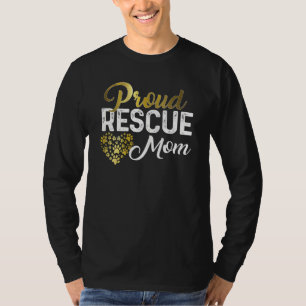 stolt Mamma i Rädding Hund och katt, hjärtslag T Shirt