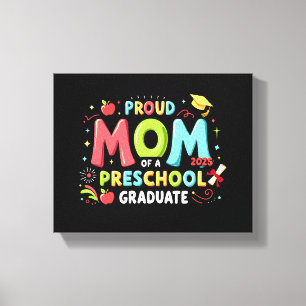 stolt Mamma i Student i Preschool Canvastryck