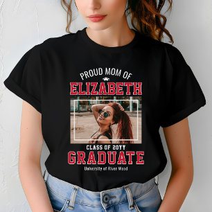 Stolt mamma klass 2026 examen förälder anpassad rö t shirt
