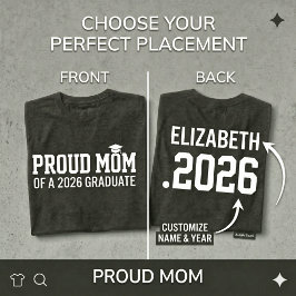 STOLT MAMMA • Klass 2026 Personlig Examen  T Shirt
